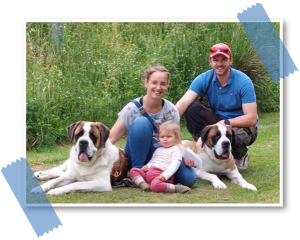 Familie mit Hund